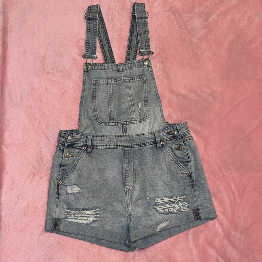 H&M Denim Distressed Overalls